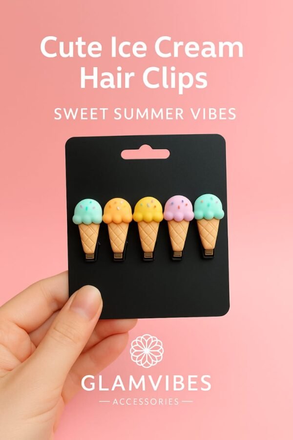 10-Piece Ice Cream Hair Clip Set – Sweet Summer Vibes for Your Hair!